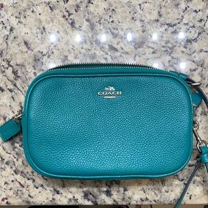 COACH Teal/Green Pebble Crossbody Bag